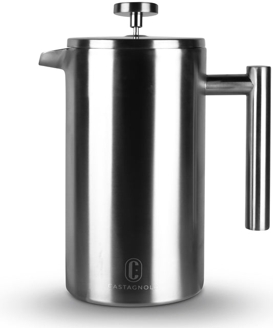French Press / koffiemaker - Zilver geborsteld