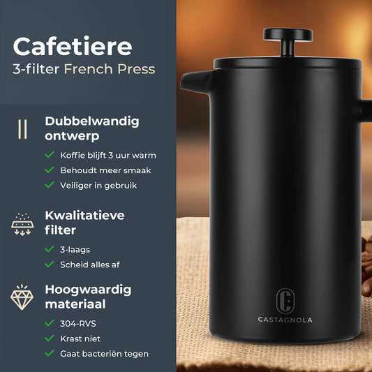 French Press / koffiemaker - Zwart