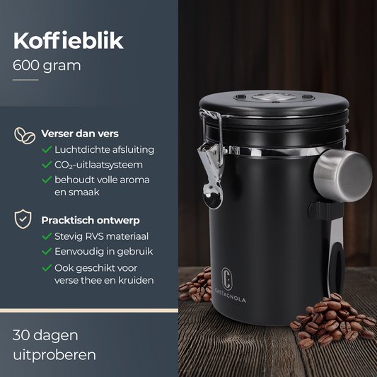 Koffie bewaarbus - Zwart